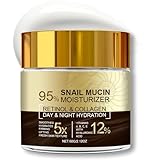 95% Snail Mucin Moisturizer, Natural Snail Mucin Serum Face Cream, Deep Hydration & Skin Repair Cream for Day & Night, Anti Wrinkle Face Cream with Retinol & Collagen,Skincare for Dry &Sensitive Skin - Image 1