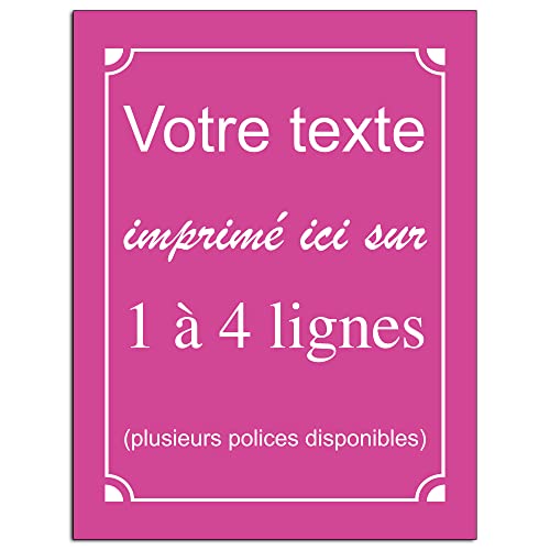 Mygoodprice Placa de calle decorativa de aluminio personalizada para interior y exterior con puente de plexiglás, color rosa Cover