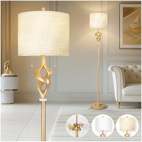 Scenekoy Sculptural Gold Leaf 65.5&rdquo; Floor Lamp for Living Room Bedroom
