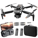 1080P Camera Drone for Beginners & Kids, RC Quadcopter with Optical-Flow Hover, 4-Way Obstacle Avoidance, 2 Batteries, 3 Speeds, Headless Mode, 360° Flips, App & Remote Control Aircraft Play Toys