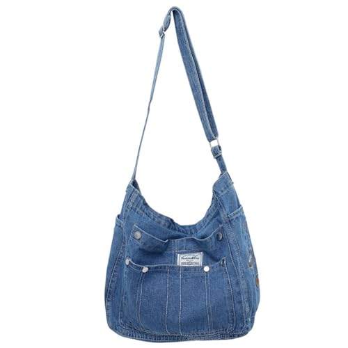 Sac en jean pour femme grand cabas denim à fermeture éclair pour le quotidien