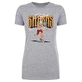 500 LEVEL Peyton Stearns Player Name Shirt for Women (Heather Gray, Large)