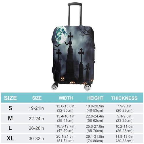 Housse gothique Happy Halloween anti-rayures lavable pour valise M