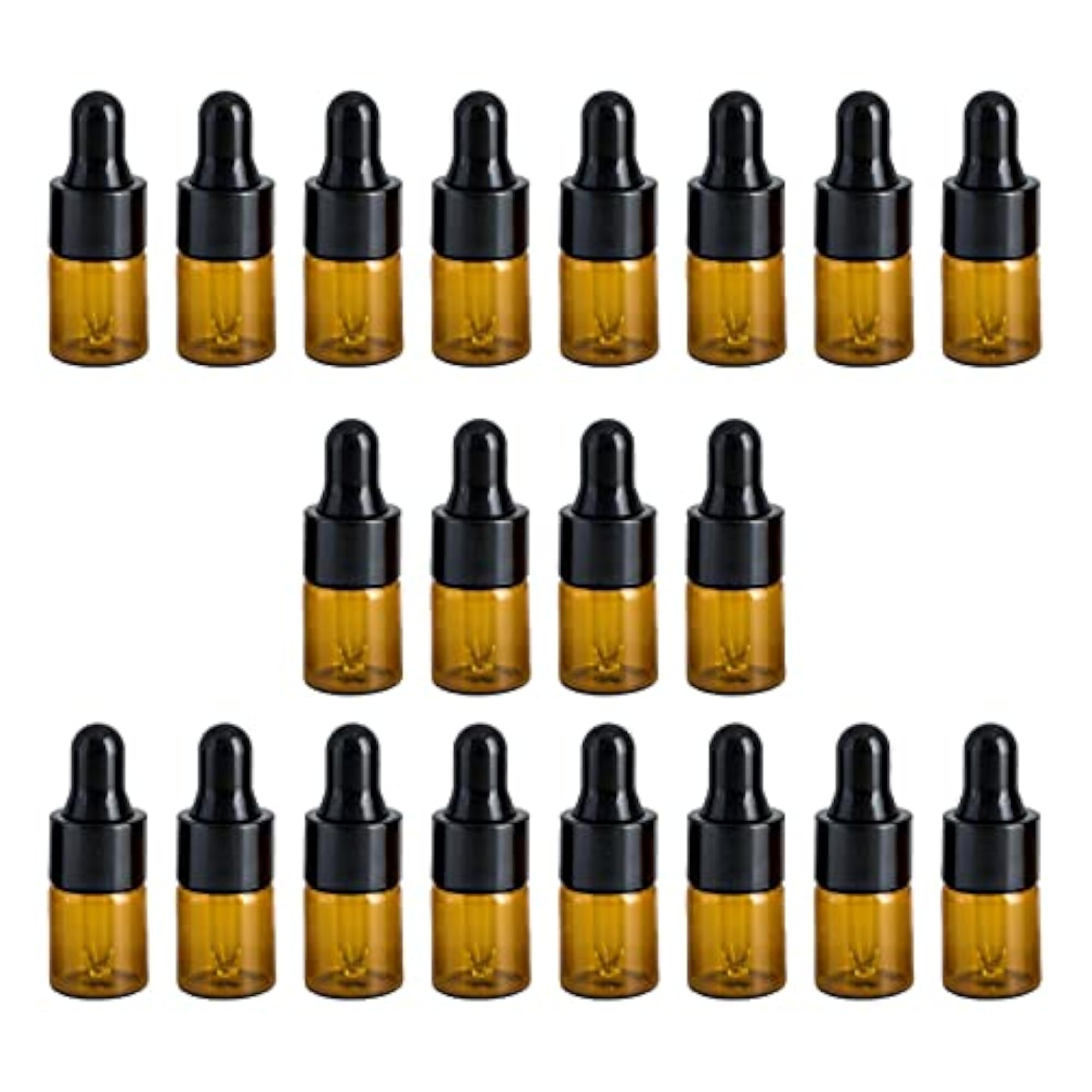 Small Dropper Bottles with Glass Eye Dropper, 2Ml