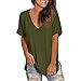 IMJONO Débardeur Femme Été Col en v sans Manches Chemise Gilet Tops Casual Tunique Blouse Femme Sexy T-Shirts Couleur Unie Débardeur Ample Fitness Doux Confortables Hauts Femme Chic，,2019 Nouveau