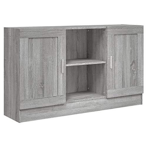 vidaXL Buffet Armoire de Rangement Meuble de Rangement Armoire Latérale Salle de Séjour Salon Intérieur Sonoma Gris 120x30,5x70 cm Bois d'Ingénierie