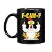 ANOVEL F-Caw-F Funny Chicken Mug,White Elephant Gifts Hilarious FCawF Ceramic Coffee Cup for Men & Women,11oz Humor Coffee Mug (Caw05)