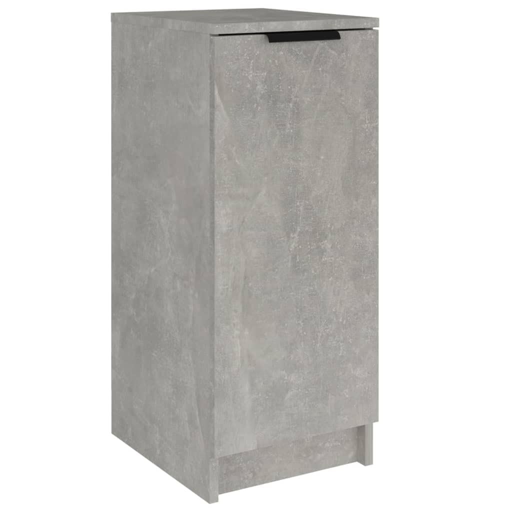 Zapatero gris hormigón de madera de 30x35x70 cm con puerta