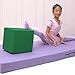 Yoga Cube Stool Square Ottoman Flexible Yoga Brick Chair for Dressing Indoor Sports Stretching Workout Bedroom, Green