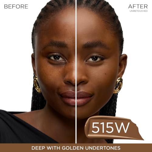 Image of Lancome Teint Idole Ultra Wear Natural Matte Foundation- Longwear, Medium-Full Coverage, Natural Finish, Waterproof & Hydrating - 515W (Deep Skin with Warm /Golden Undertones), 1 Fl Oz