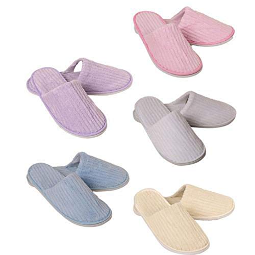 Spa Slippers, Disposable Hotel Slippers for Men and Women, Fluffy Coral Fleece Closed Toe Disposable Slippers, for Hotel, Travel, Guest and Home