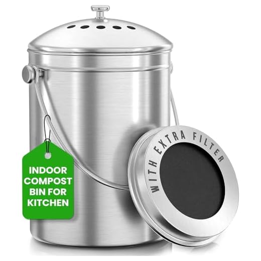 Utopia 1.3 Gallon Stainless Kitchen Compost Bin