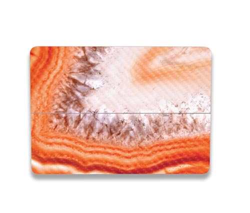 Image of MightySkins Carbon Fiber Skin Compatible with Microsoft Surface Laptop Studio 2 (2023) Full Wrap Kit - Orange Quartz | Protective, Durable Textured Carbon Fiber Finish | Made in The USA