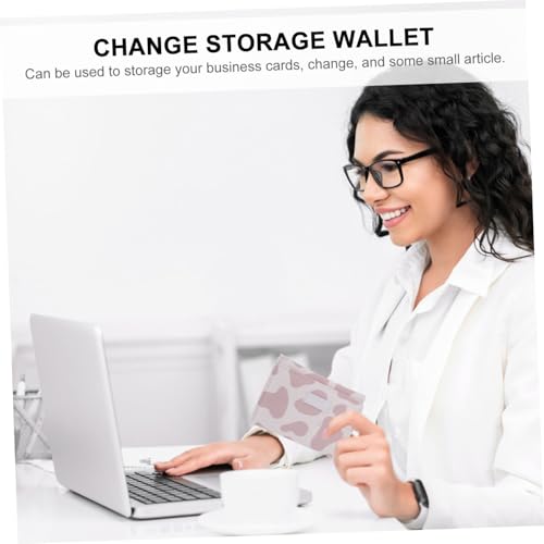 Hemoton Mini PU Wallet Trifold Cartoon Cow Pattern Change Purse for Women with Multi Compartment Design Small Cute Fashionable Card Holder for Travel Shopping Business Use2