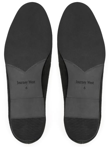 Image of Journey West Suede Tassel Loafer for Women Slip-on Belgian Penny Loafers Shoes for Women in Many Colors