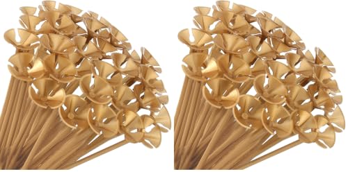 Image of PP OPOUNT 35 PCS Gold Balloon Sticks, Plastic, 12.6 inches, Party Decoration, Centerpieces, Unisex (Pack of 2)