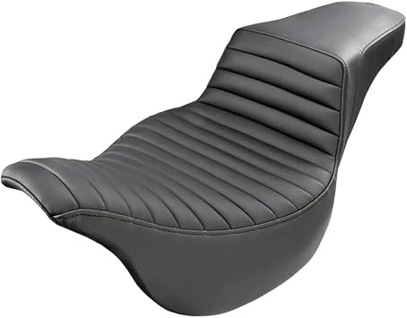 Saddlemen 0801-1282 808-07B-171EXT Extended Reach Step-Up Seat - Tuck-n-Roll - Black, 120/90-18