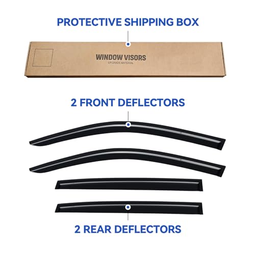 Image of Window Visors Rain Guards for 2023 2024 2025 2026 Honda HR-V, Out-Channel Window Vent Wind Deflectors Visors Shades for 23 24 25 26 HRV