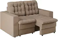 Sofá 2 Lugares Retrátil Lubeck Plush Suede Bege 140 cm