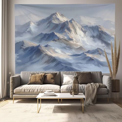 Tapiz de habitación acuarela de 200x150 cm: transforma tu salón en un paisaje brumoso