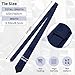 Junmaxroad 63'' XL Navy Blue Ties For Men Solid Color Extra Long Neckties 3.35