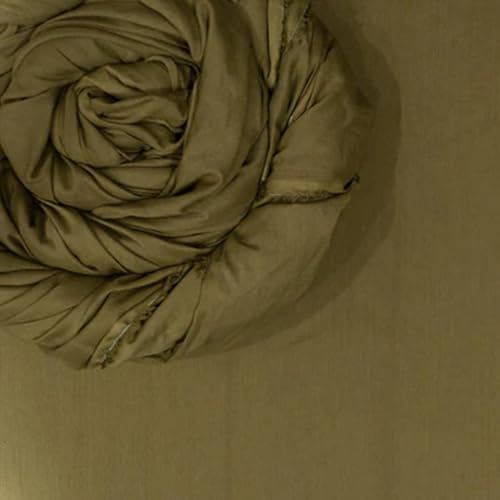 Image of 100% Pure Cotton Mulmul Fabric Material | Reusable Ultra Fine Mulmul Fabric | Lightweight Soft Smooth Piece Linning, Stole, Dupatta, Cushion Pillow Cover (Khakhi Green, 1 Meter)