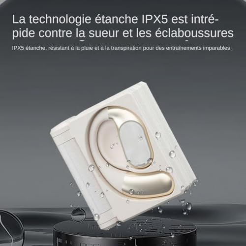 Auriculares circunaurales impermeables compatibles con teléfono para evitar caídas 4