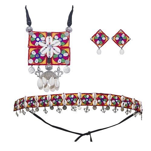 Navratri Handcrafted Traditional Jewellery Set | Multicolour | Mi...