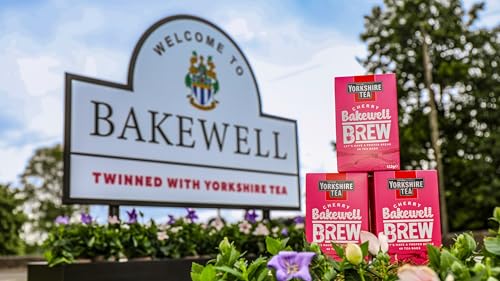 Image of Yorkshire Tea Cherry Bakewell Brew, Pillow Tea Bags, 40 Count (Pack of 2), Caffeinated, Enjoy Hot or Iced, 40 Teabags