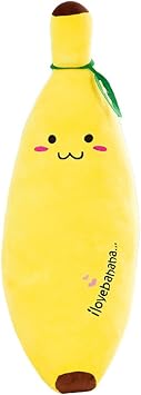NatureMan Cute Banana Stuffed Animal Plush Toys Soft Comfortable Banana Pillow Long Pillow Sleeping Doll Birthday Gifts for Kids 40cm