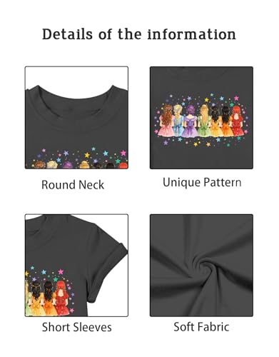 Image of Magical Girl Shirt Cute Snacks Graphic Tee Toddler Kids Girls Holiday Short Sleeve Outfits Tops 3-10 Years