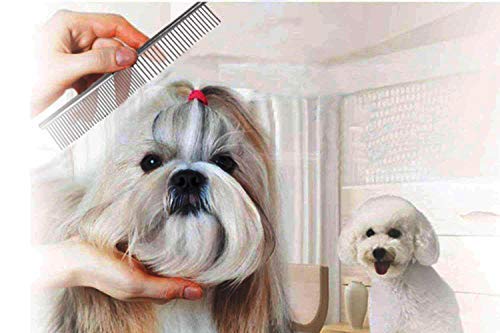 Pettom Pet Steel Grooming Tool Poodle Finishing Butter Comb 7 1/2-Inch L #TOP7