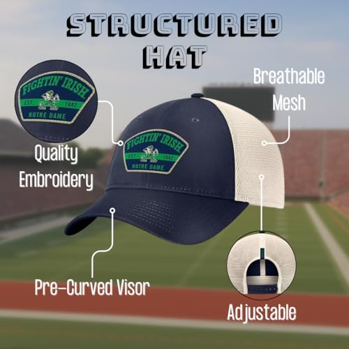 Gorra clásica Notre Dame con logo ajustable miniatura 6
