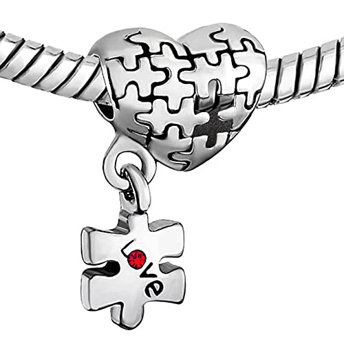 Image of Autism Charm Compatible with Pandora Bracelet for Women