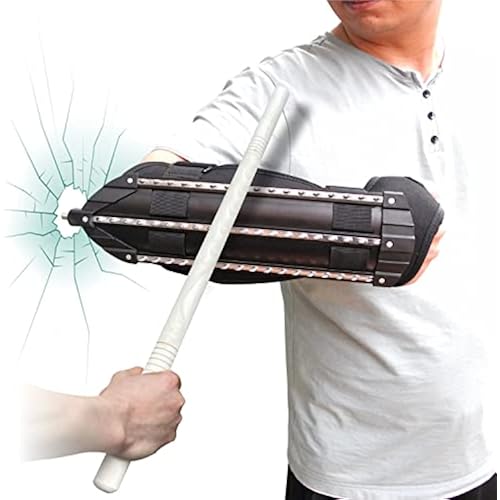 Shindn Aluminum Alloy Metal Shield Forearm Armor Arm Shield Lightweight Round Shield with Window Breaker