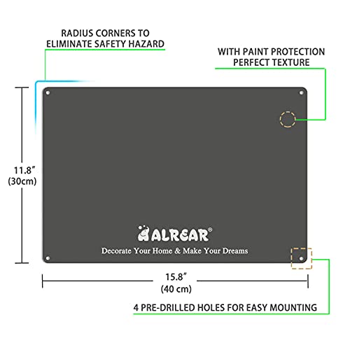 Alrear Vintage Shots Menu Signs Retro Bar Accessories Decor 16" X 12" Aluminum Metal Sign Poster Wall Art Pub Decorations #TOP3