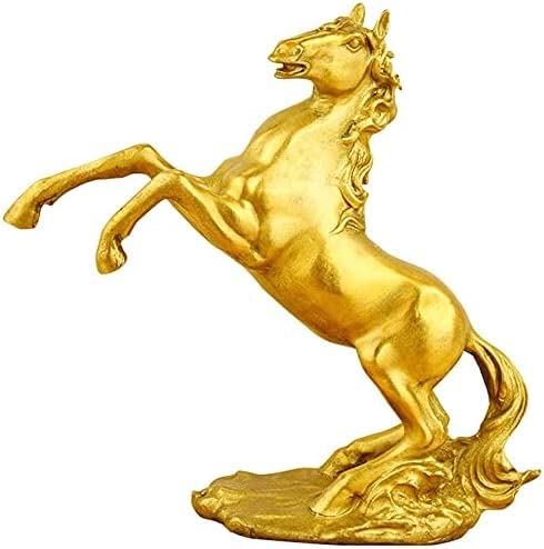 Sculpture feng shui de cheval en laiton pour sublimer vos étagères et salons
