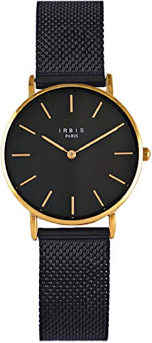 Montre noir femme IRBIS Triomphe Mesh bracelet milanaise cadran 32 mm