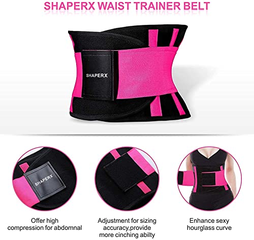 Image of SHAPERX Waist Trainer for Women Tummy Control Waist Cincher Belt Workout Sweat Band Back Support Sport Girdle