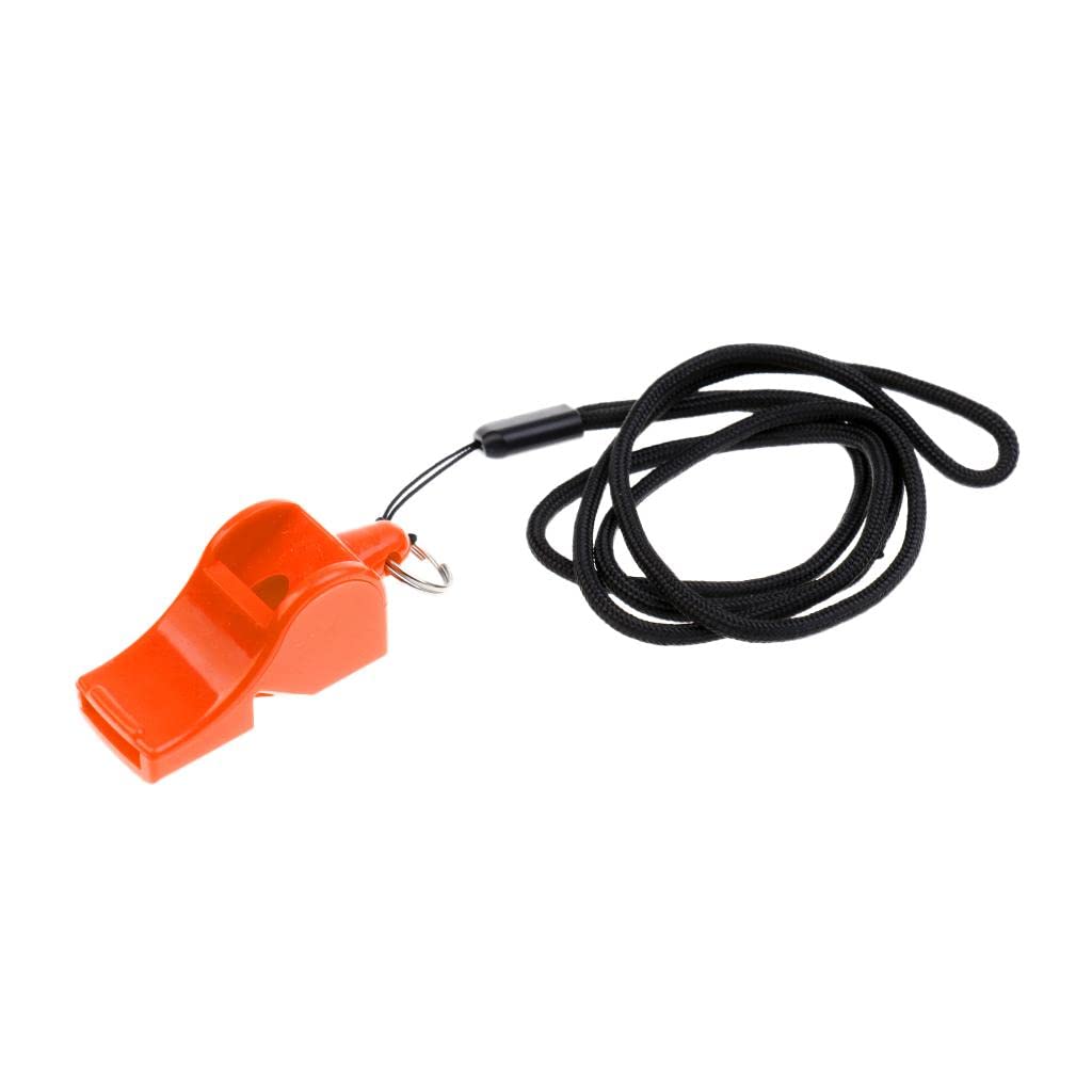 LICHTS PVC Whistle with Lanyard for Emergency Survival Marine Safety Orange-image-6