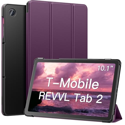 Protection Revvl Tab 2 2025 légère pour le bureau et les voyages couleur violet foncé élégant