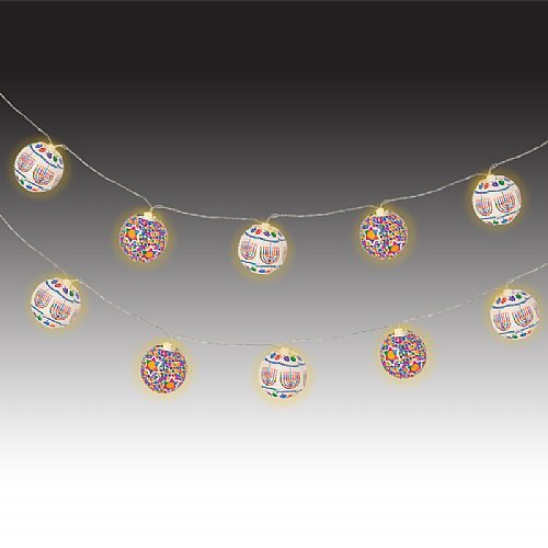 Festive Hanukkah Lantern String of Lights