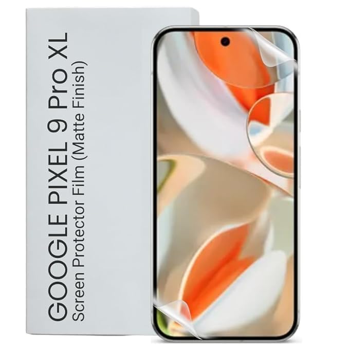 Image of BLACKSHEEP Matte Screen Protector for Google Pixel 9 Pro XL 5G Membrane Case Friendly Full Edge to Edge Screen Coverage & Installation Kit- (Pack of 1)