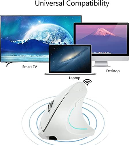Vertical Mouse, 2.4Ghz Wireless Rechargeable Ergonomic Vertical Computer Gaming Mouse,Comfortable Grip 2400 Dpi Optical Usb Pc Gaming Mice For Laptop Mac… #TOP5