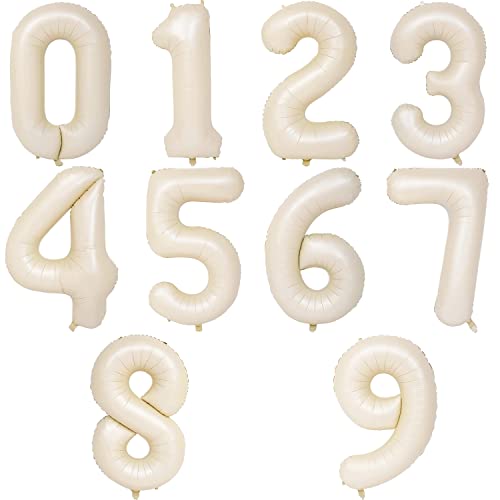 Miniatura 6 de Foil Globo Numero 1, Vucdxop 101 Cm Color Crema Globo De Cumpleaños 1, Globos De Helio Número 1, Decoracion 1 Cumpleaños Niños, Globos Numeros Gigantes Para Fiestas, Vuelan Con Helio
