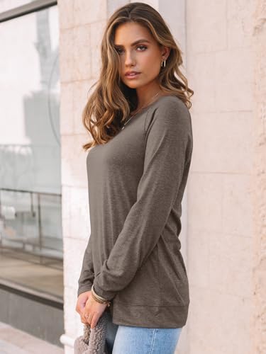 Image of AUTOMET Womens Long Sleeve Crewneck Shirts Fall Tops