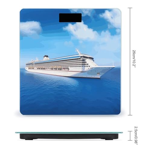 Báscula digital para baño con pantalla LED y sensor automático miniatura 2