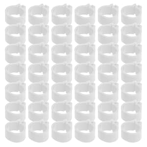 100pcs White 10mm Plastic Pigeon Foot Bands Pigeon Identification Rings for Bird Health Supplies