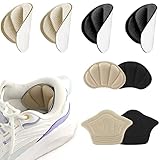 Fersenpolster - Vaktop 4 Paar Fersenschutz für Schuhe, Schwamm Fersenhalter, Selbstklebend Fersenpolster für zu Große Schuhe - für Besseren Schuh Passend, Frauen Männer Schuhen (Schwarz & Beige)