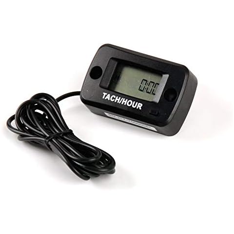 Jayron JR-HM019R Digital LCD Waterproof Gasoline Engine Hour Meter Tachometer Maintenance Meter for Paramotors,Chainsaws,Generators,Mowesr,Model Boats Cover